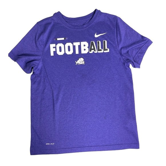 Nike Other - Nike TCU Football Shirt Youth Large Boys Purple Dri-Fit Tee Shirt Short Sleeve